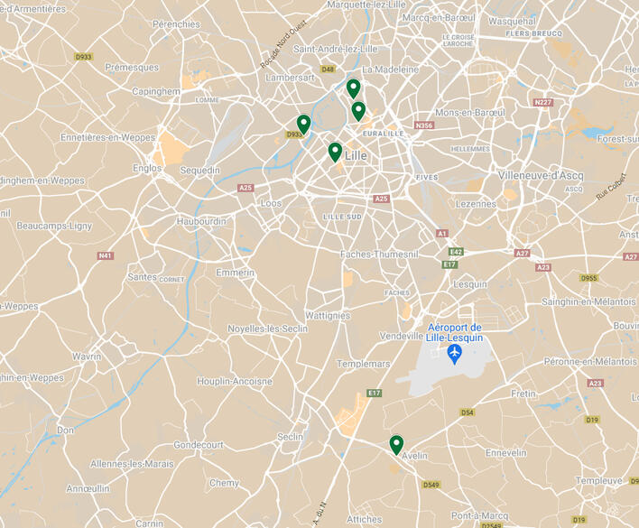 Carte de nos boutiques partenaires